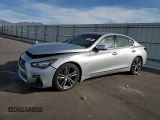2019 Infiniti Q50 3.0t Signature Edition with VIN JN1EV7AP8KM541632, listed as a Copart auction lot 84759594 with 46,303 mi miles and Salvage Title. Bid and sale history available at carsss.com. Image 1.