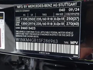 2025 Mercedes-Benz GLC with VIN W1NKM4GB1SF286963, listed as a IAAI auction lot 40970348 with 108 mi miles. Bid and sale history available at carsss.com. Image 9.