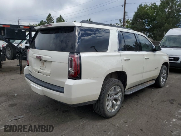 2015 GMC Yukon SLT with VIN 1GKS1BKC8FR685642, listed as a Copart auction lot 62429514 with 116,084 mi miles and Clean Title. Bid and sale history available at carsss.com. Image 3.