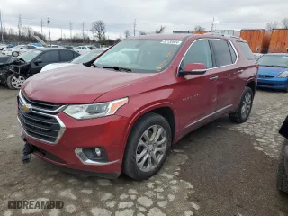 2018 Chevrolet Traverse Premier with VIN 1GNERKKW8JJ263087, listed as a Copart auction lot 87132624 with 127,199 mi miles and Salvage Title. Bid and sale history available at carsss.com. Image 1.