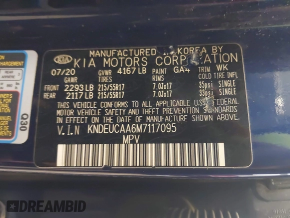 2021 Kia Seltos S z VIN KNDEUCAA6M7117095, wystawiony jako IAAI lot #41995149 z przebiegiem 31 757 mil mil oraz . Historia ofert i sprzedaży dostępna na DreamBid. Obrazek 9.