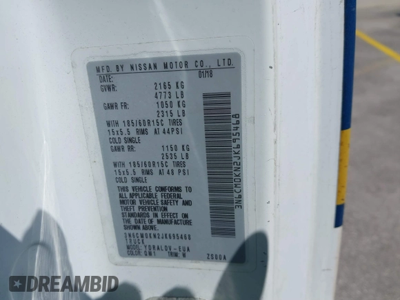 2018 Nissan NV200 SV z VIN 3N6CM0KN2JK695468, wystawiony jako IAAI lot #41782357 z przebiegiem 95 087 mil mil oraz . Historia ofert i sprzedaży dostępna na DreamBid. Obrazek 9.
