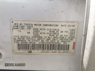 1999 Toyota RAV4 with VIN JT3GP10V8X7054552, listed as a IAAI auction lot 42361645 with 266,630 mi miles and . Bid and sale history available at DreamBid. Image 9.