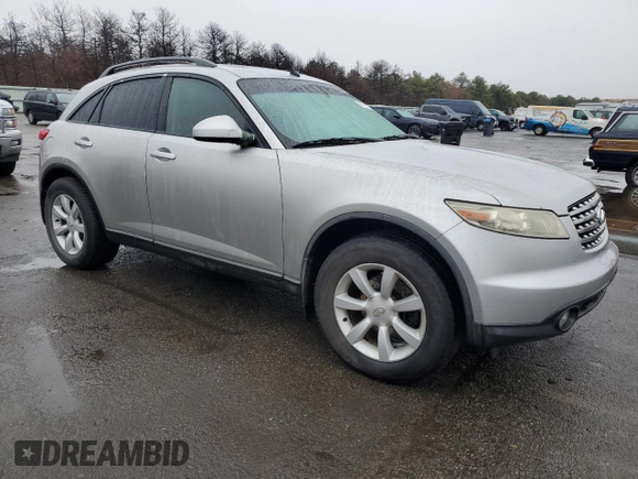 2004 Infiniti FX with VIN JNRAS08W04X214393, listed as a Copart auction lot 43375155 with Not Provided miles and Clean Title. Bid and sale history available at DreamBid. Image 4.