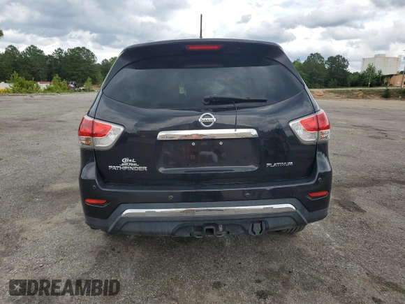 2015 Nissan Pathfinder Platinum with VIN 5N1AR2MN9FC684030, listed as a Copart auction lot 59079065 with 118,352 mi miles and Salvage title. Bid and sale history available at DreamBid. Image 6.
