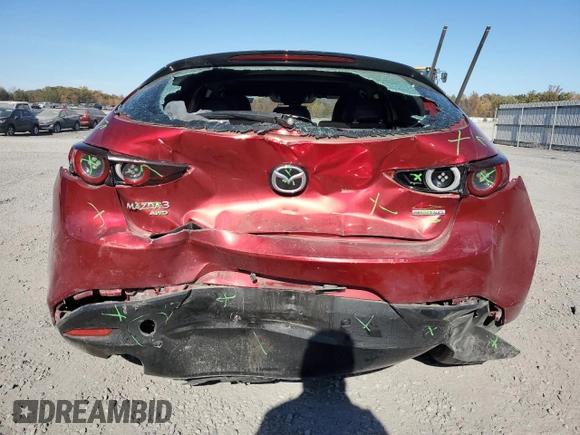 2021 Mazda Mazda3 Hatchback Preferred with VIN JM1BPBLL5M1404000, listed as a Copart auction lot 77825754 with 23,828 mi miles and Salvage Title. Bid and sale history available at carsss.com. Image 6.