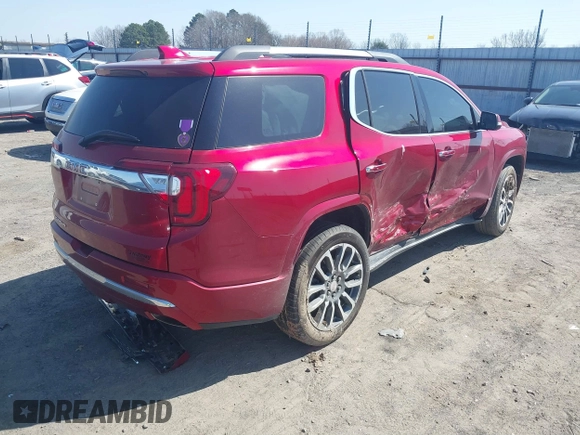 2021 GMC Acadia Denali with VIN 1GKKNPLS7MZ231919, listed as a IAAI auction lot 41773056 with 38,277 mi miles and . Bid and sale history available at carsss.com. Image 4.