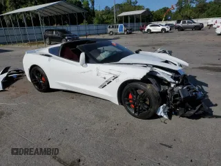 2019 Chevrolet Corvette Z51 1LT with VIN 1G1YH2D79K5123924, listed as a Copart auction lot 54783395 with Not provided miles and Salvage title. Bid and sale history available at DreamBid. Image 4.