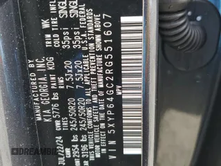 2024 Kia Telluride S with VIN 5XYP64GC2RG551607, listed as a Copart auction lot 45722785 with 6,822 mi miles and Salvage Title. Bid and sale history available at carsss.com. Image 15.