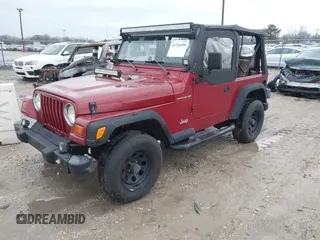 1999 Jeep Wrangler SE with VIN 1J4FY29P6XP408738, listed as a IAAI auction lot 41716999 with 124,692 mi miles. Bid and sale history available at carsss.com. Image 2.