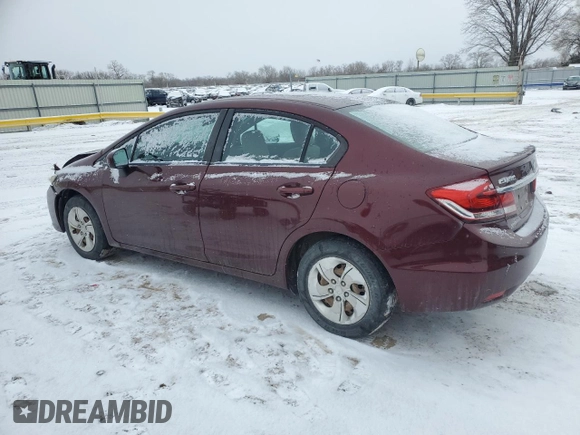 2014 Honda Civic Sedan LX with VIN 19XFB2F56EE057966, listed as a Copart auction lot 87998545 with 127,879 mi miles and Salvage Title. Bid and sale history available at carsss.com. Image 2.