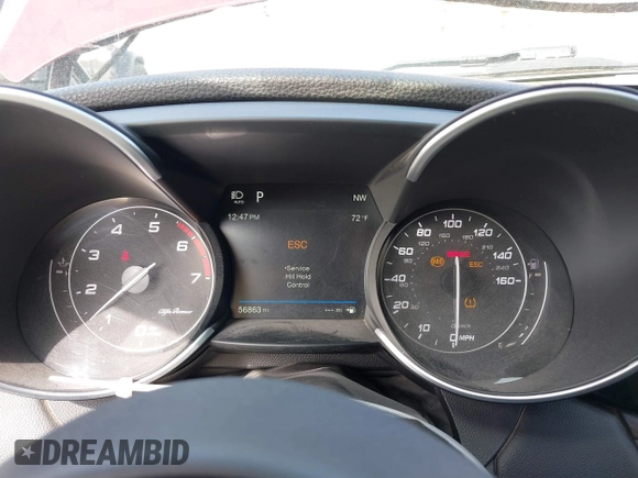 2018 Alfa Romeo Giulia with VIN ZARFAEBN8J7566581, listed as a IAAI auction lot 41524224 with 56,863 mi miles. Bid and sale history available at carsss.com. Image 7.