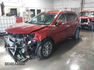 2014 Nissan Rogue SV with VIN 5N1AT2MV9EC774648, listed as a IAAI auction lot 41587650 with 227,748 mi miles. Bid and sale history available at carsss.com. Image 2.