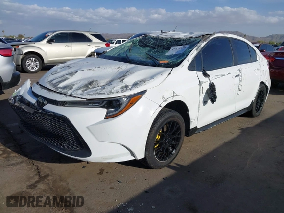 2020 Toyota Corolla LE with VIN 5YFEPRAE5LP129961, listed as a IAAI auction lot 41939196 with 60,815 mi miles. Bid and sale history available at carsss.com. Image 2.
