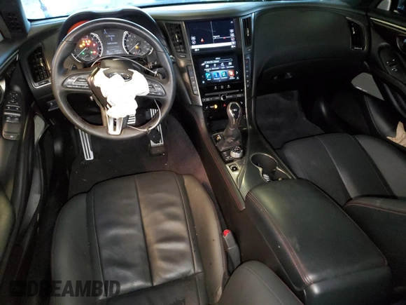 2022 Infiniti Q60 Red Sport 400 with VIN JN1FV7LKXNM660681, listed as a Copart auction lot 48709535 with 8,462 mi miles and Non repairable. Bid and sale history available at DreamBid. Image 8.