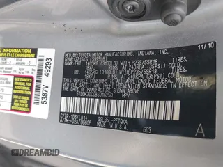 2011 Toyota Sienna XLE with VIN 5TDDK3DC0BS016250, listed as a IAAI auction lot 42156903 with 201,821 mi miles and . Bid and sale history available at DreamBid. Image 9.