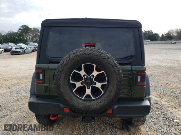 2022 Jeep Wrangler Unlimited Rubicon with VIN 1C4HJXFN1NW176037, listed as a Copart auction lot 44835045 with 36,043 mi miles and Salvage title. Bid and sale history available at DreamBid. Image 6.