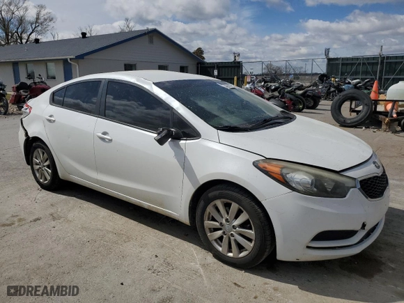 2014 Kia Forte LX with VIN KNAFX4A6XE5155842, listed as a Copart auction lot 49867835 with 205,572 mi miles and Salvage Title. Bid and sale history available at carsss.com. Image 4.