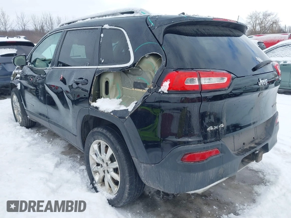 2017 Jeep Cherokee Limited with VIN 1C4PJMDS1HW505617, listed as a IAAI auction lot 41461389 with 97,978 mi miles. Bid and sale history available at carsss.com. Image 3.