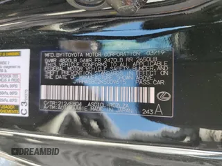 2019 Lexus RC 300 with VIN JTHHA5BC2K5009615, listed as a Copart auction lot 64201584 with Not provided miles and Non repairable. Bid and sale history available at DreamBid. Image 12.