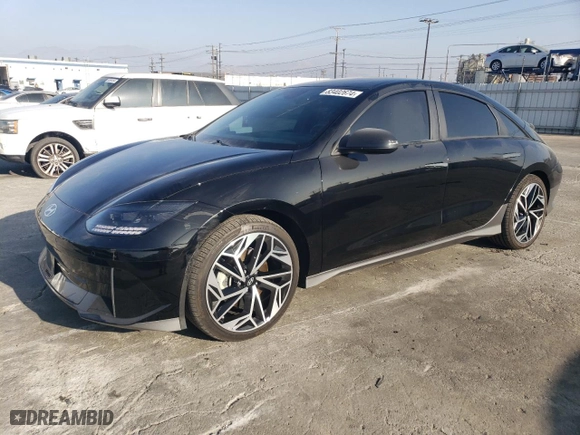 2023 Hyundai IONIQ 6 SEL with VIN KMHM34AA0PA034043, listed as a Copart auction lot 83402674 with 33169 miles and Salvage Title. Bid and sale history available at carsss.com. Image 1.