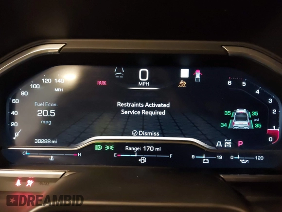 2022 GMC Sierra 1500 with VIN 3GTUUGET4NG616787, listed as a IAAI auction lot 41817869 with 38,288 mi miles and . Bid and sale history available at DreamBid. Image 7.