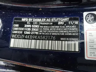 2019 Mercedes-Benz E-Class E 300 with VIN WDDZF4KB9KA582176, listed as a Copart auction lot 48872375 with 0 mi miles and Salvage Title. Bid and sale history available at carsss.com. Image 12.