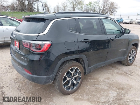 2025 Jeep Compass Limited with VIN 3C4NJDCN3ST541115, listed as a IAAI auction lot 42125338 with 2,065 mi miles and . Bid and sale history available at DreamBid. Image 4.