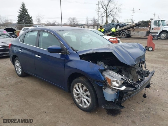 2019 Nissan Sentra S with VIN 3N1AB7AP5KY434333, listed as a IAAI auction lot 41249195 with 33,950 mi miles. Bid and sale history available at carsss.com. Image 1.