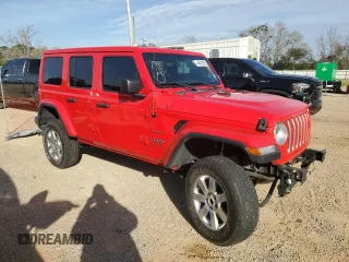 2018 Jeep Wrangler Unlimited Sahara with VIN 1C4HJXEG3JW124230, listed as a Copart auction lot 44401595 with 128,536 mi miles and Non Repairable. Bid and sale history available at carsss.com. Image 4.