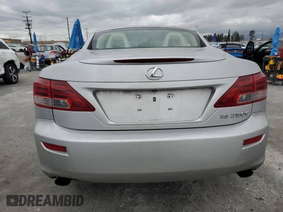 2011 Lexus IS 250 C with VIN JTHFF2C25B2518323, listed as a Copart auction lot 50931405 with 157,515 mi miles and Salvage title. Bid and sale history available at DreamBid. Image 6.