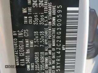 2024 Kia Sorento S z VIN 5XYRL4JC2RG300595, wystawiony jako Copart lot #54080075 z przebiegiem 9400 mil mil oraz Szkoda całkowita • Salvage title. Historia ofert i sprzedaży dostępna na DreamBid. Obrazek 14.