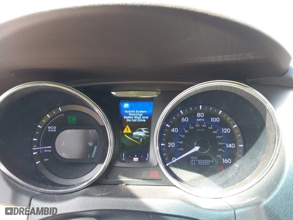 2013 Hyundai Sonata Hybrid with VIN KMHEC4A46DA080504, listed as a IAAI auction lot 42066994 with 107,888 mi miles. Bid and sale history available at carsss.com. Image 7.