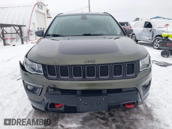 2018 Jeep Compass Trailhawk with VIN 3C4NJDDB5JT190890, listed as a IAAI auction lot 41251405 with 35,320 mi miles and . Bid and sale history available at carsss.com. Image 12.