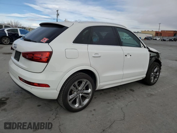 2017 Audi Q3 Premium Plus with VIN WA1HCCFS3HR009720, listed as a Copart auction lot 86170574 with 92,463 mi miles and Salvage title. Bid and sale history available at DreamBid. Image 3.