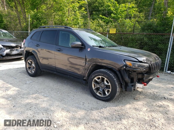 2019 Jeep Cherokee Trailhawk Elite с VIN 1C4PJMBN5KD123705, выставлен на аукционе Copart как лот 58827215 с пробегом 56 913 миль миль и Списание • Salvage title. История ставок и продаж доступна на DreamBid. Изображение 4.