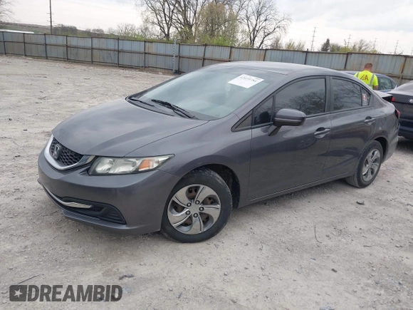2014 Honda Civic Sedan LX with VIN 19XFB2F55EE029480, listed as a IAAI auction lot 42039784 with 138,734 mi miles. Bid and sale history available at carsss.com. Image 2.