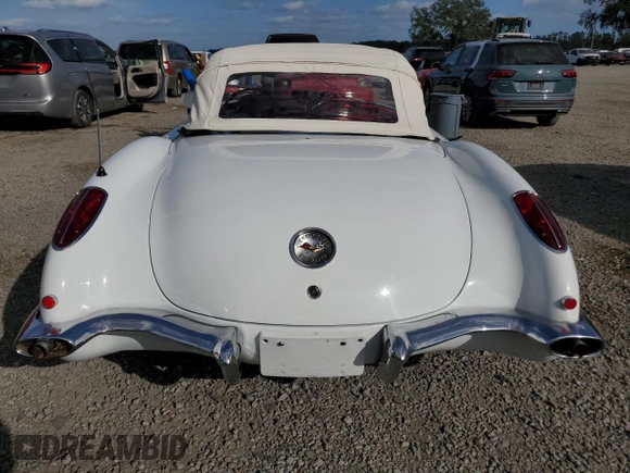 1959 Chevrolet Corvette с VIN J59S104156, выставлен на аукционе Copart как лот 80941704 с пробегом 29 693 миль миль и Списание • Salvage title. История ставок и продаж доступна на DreamBid. Изображение 6.