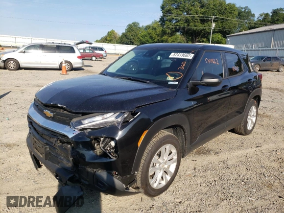 2021 Chevrolet TrailBlazer LS with VIN KL79MNSL6MB012886, listed as a Copart auction lot 57419662 with 43,235 mi miles. Bid and sale history available at carsss.com. Image 2.