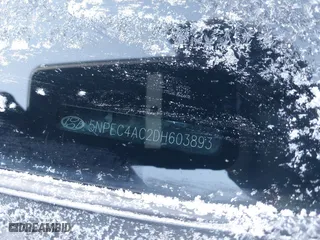 2013 Hyundai Sonata SE with VIN 5NPEC4AC2DH603893, listed as a IAAI auction lot 40996294 with 124,954 mi miles. Bid and sale history available at carsss.com. Image 9.