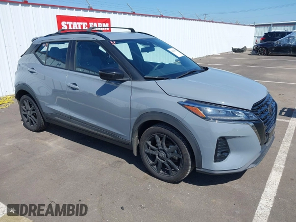 2021 Nissan Kicks SR with VIN 3N1CP5DV5ML531704, listed as a IAAI auction lot 42023077 with 55,452 mi miles and . Bid and sale history available at DreamBid. Image 1.