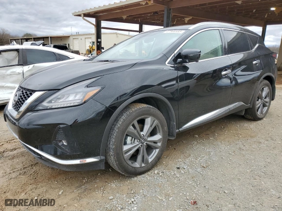 2023 Nissan Murano Platinum with VIN 5N1AZ2DJ5PC127047, listed as a Copart auction lot 47568585 with 14,732 mi miles and Salvage Title. Bid and sale history available at carsss.com. Image 1.
