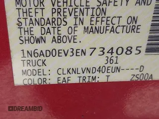 2014 Nissan Frontier S with VIN 1N6AD0EV3EN734085, listed as a IAAI auction lot 42007200 with Not provided miles and . Bid and sale history available at DreamBid. Image 9.
