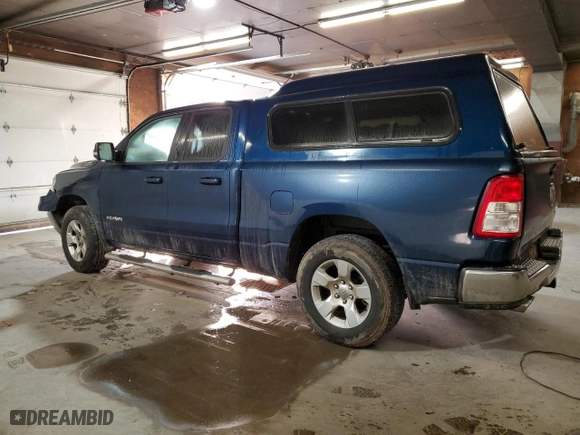 2021 Ram 1500 Big Horn with VIN 1C6SRFBT6MN687851, listed as a Copart auction lot 48700955 with 0 mi miles and Salvage Title. Bid and sale history available at carsss.com. Image 2.