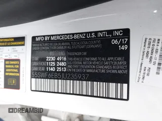 2018 Mercedes-Benz C 43 AMG with VIN 55SWF6EB5JU235937, listed as a IAAI auction lot 42050650 with 67,876 mi miles and . Bid and sale history available at carsss.com. Image 9.