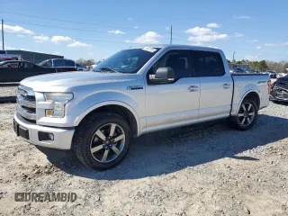 2015 Ford F-150 XL with VIN 1FTEW1CF2FKF15203, listed as a Copart auction lot 46581995 with 159,976 mi miles and Salvage Title. Bid and sale history available at carsss.com. Image 1.