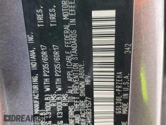 2017 Toyota Sienna LE Auto Access Seat with VIN 5TDKZ3DC4HS831577, listed as a Copart auction lot 47411595 with 115,621 mi miles and Salvage Title. Bid and sale history available at DreamBid. Image 16.