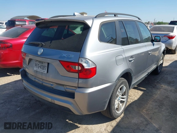 2006 BMW X3 3.0i with VIN WBXPA934X6WD28522, listed as a IAAI auction lot 41981963 with 175,076 mi miles. Bid and sale history available at carsss.com. Image 4.
