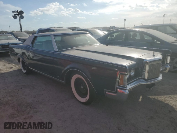1971 Lincoln Continental with VIN 1Y89A822627, listed as a Copart auction lot 75398604 with 71,553 mi miles and Salvage Title. Bid and sale history available at DreamBid. Image 4.
