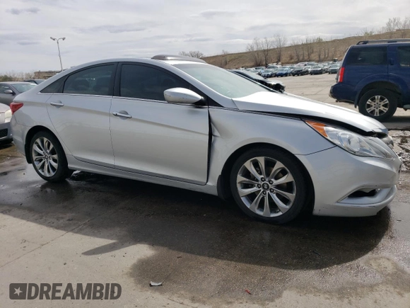 2013 Hyundai Sonata Limited with VIN 5NPEC4AC8DH591247, listed as a Copart auction lot 52420295 with 129,182 mi miles and Salvage Title. Bid and sale history available at carsss.com. Image 4.